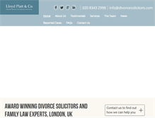 Tablet Screenshot of divorcesolicitors.com